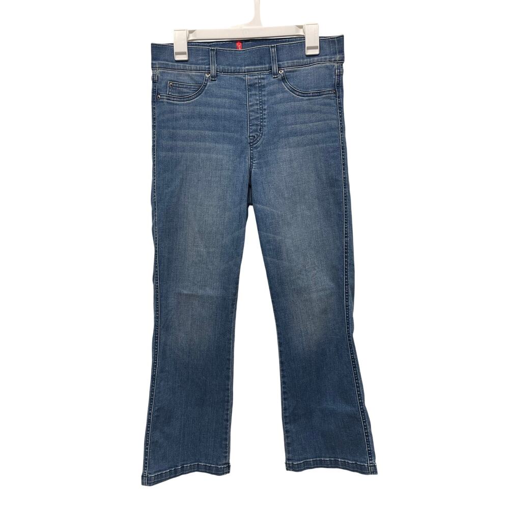 SPANX Kick Flare denim jeans pull-on high rise vintage indigo size large
